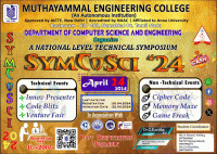 Symcosci 2K24 National Level Technical Symposium Poster